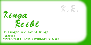 kinga reibl business card